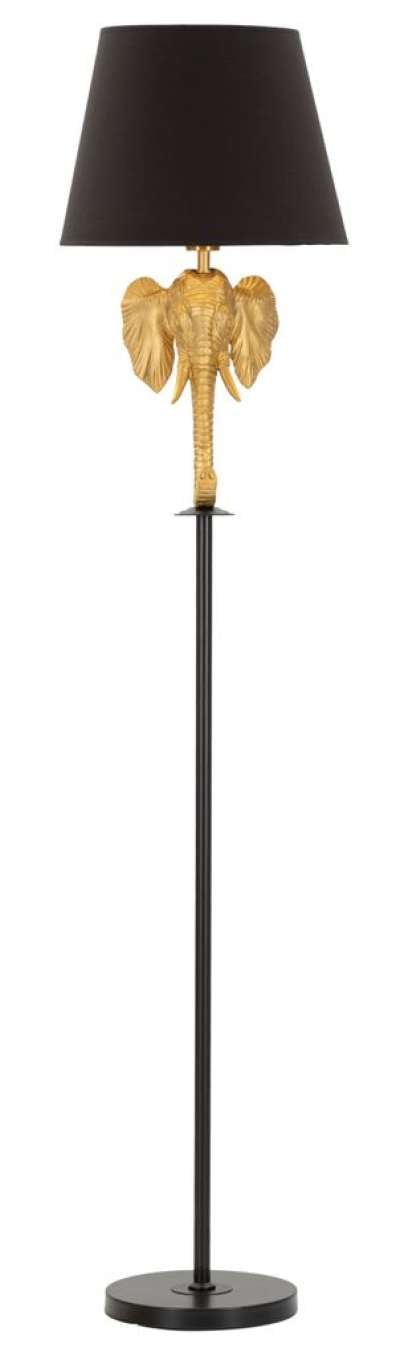 Álló lámpa, 164 cm elefánt, arany fekete - TROMPES - Butopêa