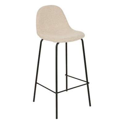 Bárszék szövet - fém, 73 cm krém, fekete - VLADO - Butopêa