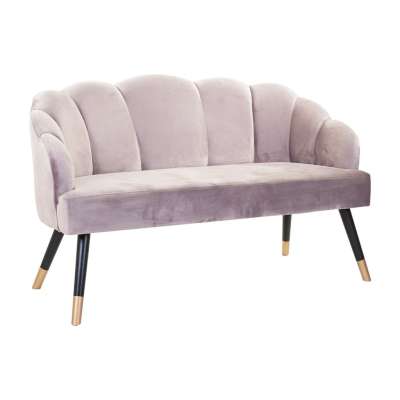 2 személyes bársony szövet kanapé, pasztell lila - PAPILLON - Butopêa