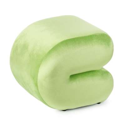 Bársony puff, U alakú, zsályazöld - ULM - Butopêa