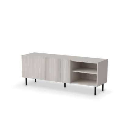 TV-szekrény, 150 cm, kasmír / fekete - PAUXOS - Butopêa