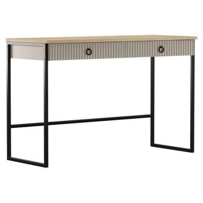 Konzolasztal 118 cm, szürkésbarna, tölgy - CHÂTELET - Butopêa