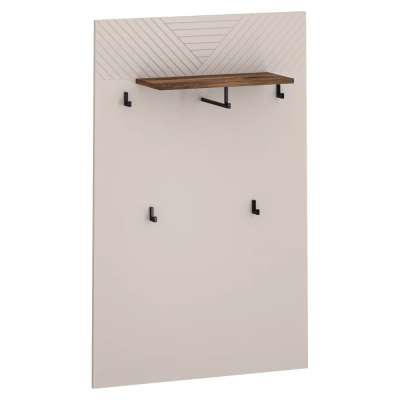 Előszoba panel 4 akasztóval, és polccal  80 cm , kasmír/tölgy - ÉCLAIRIE - Butopêa
