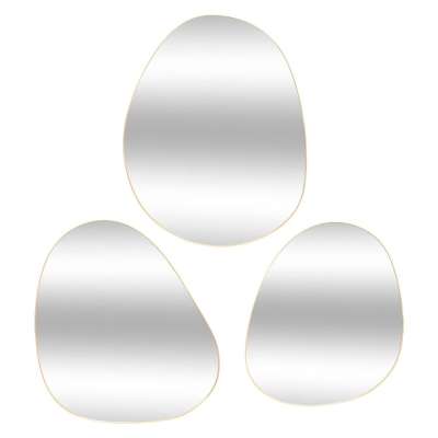 3 darabos rendező tükör szett fém - TRINITÉ - Butopêa