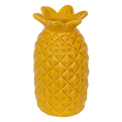 Ananász formájú váza, kerámia 10 cm, sárga - ANANA - Butopêa
