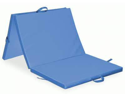 HABYS® összecsukható háromrészes matrac Szín: kék (#23) - Vinyl Flex, Méretek: 195 x 85 x 5 cm