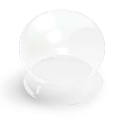 TECHNOSKLO üveg masszázs köpöly Méret: 90 x 85 mm