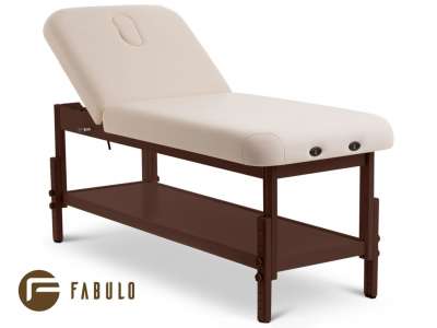 FABULO Spa Lux V2 Dark Set favázas fix masszázságy Kárpit színe: krém, Ágy szélessége: 76 cm