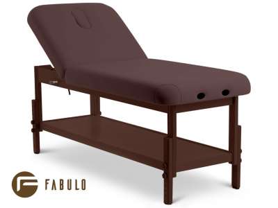 FABULO Spa Lux V2 Dark Set favázas fix masszázságy Kárpit színe: csokoládé, Ágy szélessége: 76 cm