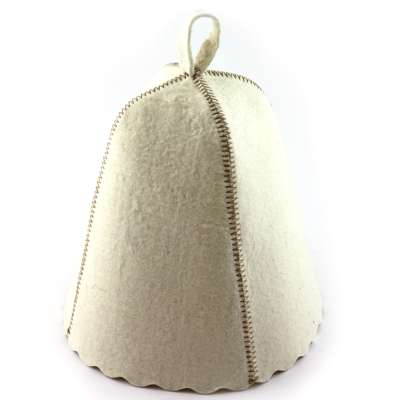 . Szaunasapka, gyapjú, fehér