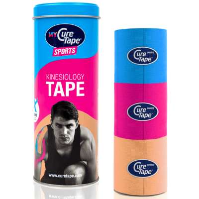 CureTape® MyCureTape® Sports kineziológiai tapasz - bézs/kék/rózsaszín