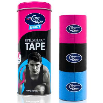 CureTape® MyCureTape® Sports kineziológiai tapasz - fekete/kék/rózsaszín