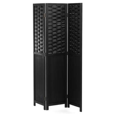 Autronic 3 részes fa paraván, EF-L145 Szín: fekete