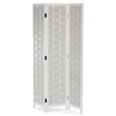 Autronic 3 részes fa paraván, EF-L186 Szín: fehér