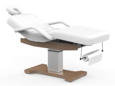 Fabulo Enzo Relax elektromos wellness ágy Fa színe: teak, Kárpit színe: fehér