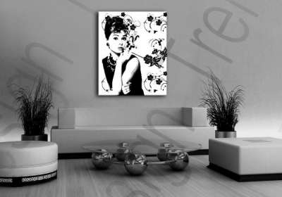 Kézzel festett vászonképek POP Art Audrey Hepburn 0 ah4  (POP)
