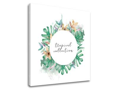 Falfestmény szöveggel Trópusi kollekció