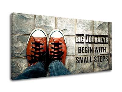Motivációs falfestmény Nagy utazások kezdődnek
