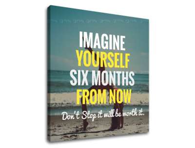 Motivációs falfestmény Képzeld el magad