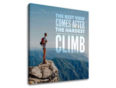 Motivációs falfestmény A legjobb kilátás jön_001