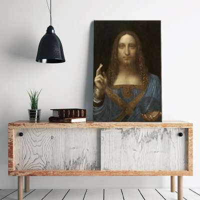 A kép a vásznon Leonardo da Vinci - Salvator Mundi