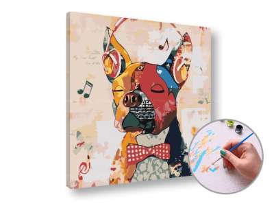 Festés számok szerint RELAXING DOG - Alacsony nehézségi szint