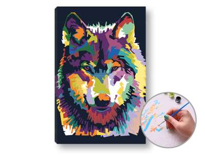 Festés a számok szerint A FARKAS NÉZETE | low difficulty