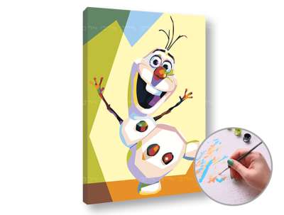 Festés a számok szerint Fagyasztott OLAF | low difficulty