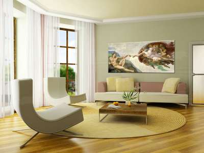 A kép a vásznon CREATION OF ADAM - Michelangelo REP164