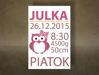 "A mi kislányunk" Falfestmény szöveggel TEX013O1