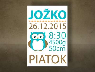 "A mi kisfiunk" Falfestmény szöveggel TEX014O1