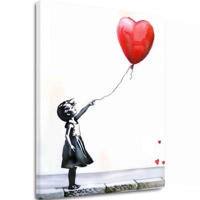 Image HEART BALLOON GIRL | Olasz vászon