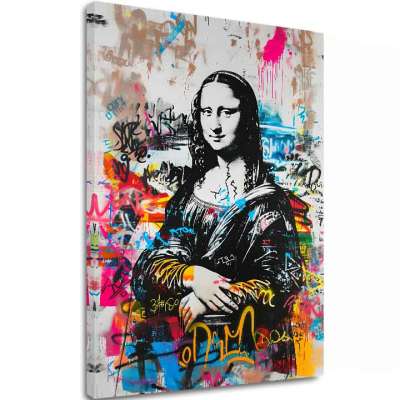 Kép GRAFFITI MONA vászonra | Festett struktúra