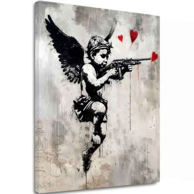 Kép LOVE HUNTER vászonra | Festett struktúra