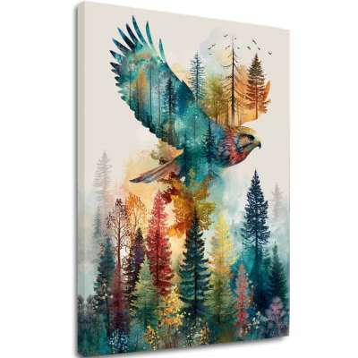 A kép a vásznon Flight of the Eagle - Dynamic Motif of Nature