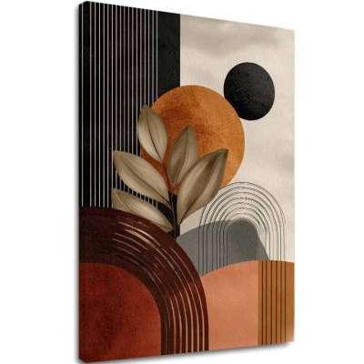 A kép a vásznon Beige-barna Shapes - Geometrikus motívum