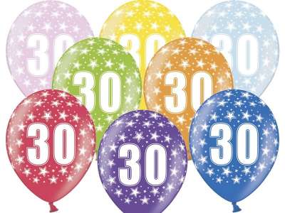 PartyDeco Születésnapi számos lufi 30