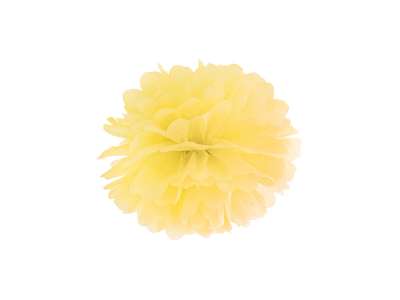 PartyDeco Pompom virág - sárga 25 cm