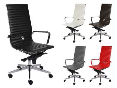 GRO-Next bőr kárpitozású vezetői forgószék