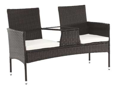 TEM-Lalit kerti műrattan kétszemélyes kanapé asztallal