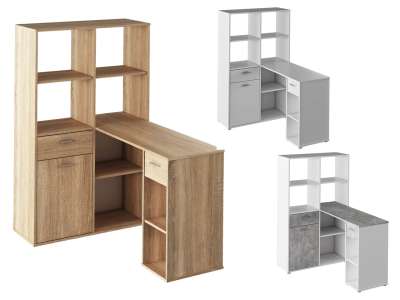 TEM-Mineson polcos íróasztal fiókokkal