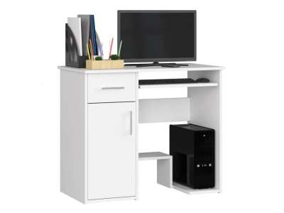 AKO-Jay számítógépasztal polcokkal, fehér