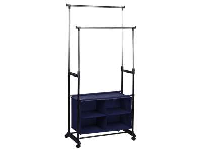 TEM-Sandor gurulós ruhaállvány tárolódobozzal