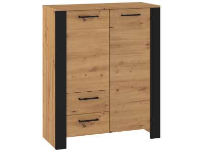 NAP-Slide-08 alacsony polcos szekrény 2 fiókkal