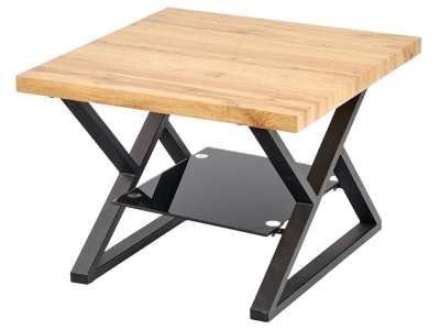 HAL-Xena kwadrat dohányzóasztal fém vázzal