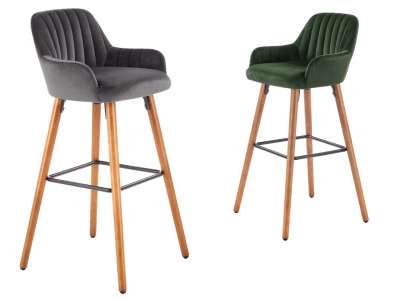 HAL-H93 bárszék szövet kárpittal, lábtartóval