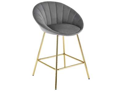 HAL-H112 bárszék szövet kárpittal, arany színű vázzal