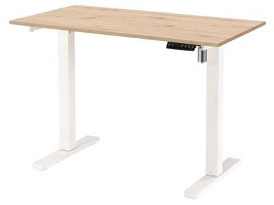 HAL-B-53 állítható magasságú fémvázas íróasztal, arany tölgy-fehér