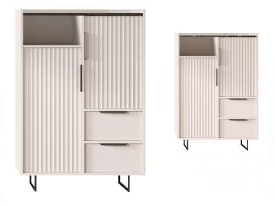 TEM-Fresio KOM2D2S polcos komód 2 fiókkal