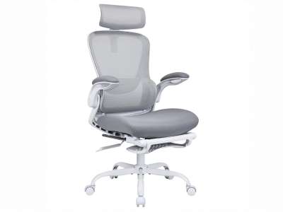 ANT-Bilberry White modern ergonomikus forgószék lábtámasszal